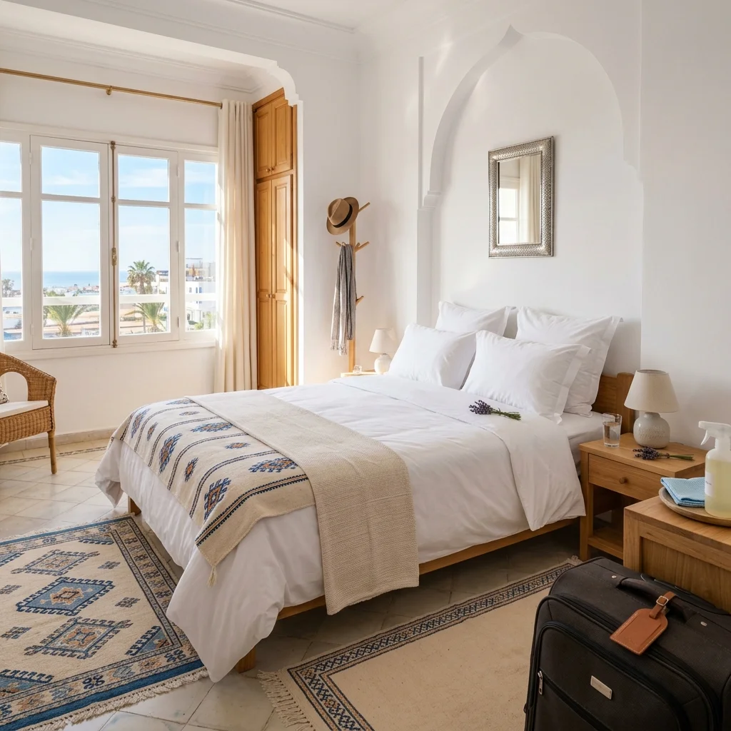 Ménage Airbnb à Agadir avant l'arrivée des voyageurs
